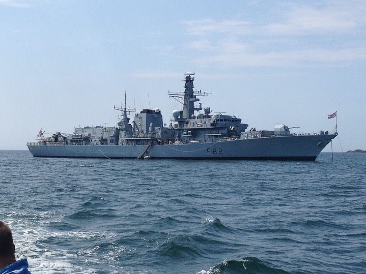 HMS Somerset Departing